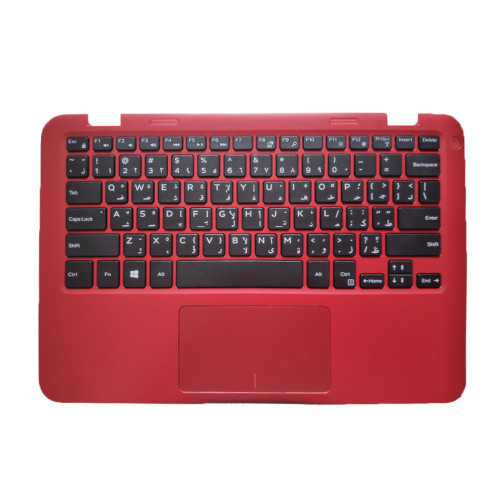 Laptop Palmrest For DELL Inspiron 11 3162 3164 010YFN 10YFN 054RJ3 54RJ3 460.0760B.0004 Red With Arabia AR Keyboard With Touchpad Upper Case New