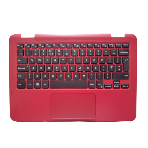 Laptop Palmrest For DELL Inspiron 11 3168 3169 0WMTT4 WMTT4 00GT04 0GT04 460.06Q0C.0003 Red With United Kingdom UK Keyboard With Touchpad Upper Case New