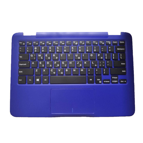 Laptop Palmrest For DELL Inspiron 11 3168 3169 0Y8GWW Y8GWW 0NGRGR NGRGR 460.06Q07.0002 Blue With Greek GK Keyboard With Touchpad Upper Case New