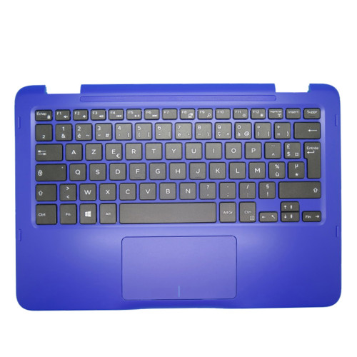 Laptop Palmrest For DELL Inspiron 11 3168 3169 09FJVH 9FJVH 0R52NT R52NT 460.06Q09.0004 Blue With French FR Keyboard With Touchpad Upper Case New