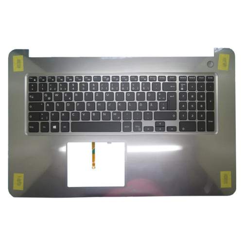 Laptop Palmrest For DELL Inspiron 17 5765 5767 04CFRC 4CFRC 0PMV44 PMV44 With Backlit German GR Keyboard Gray Upper Case New