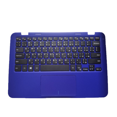 Laptop Palmrest For DELL Inspiron 11 3162 3164 0W60JF W60JF 0DRTK1 DRTK1 460.07603.0012 Blue With Arabia AR Keyboard With Touchpad Upper Case New