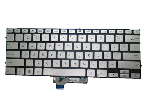 Laptop Keyboard For ASUS UX431 UX431FL UX431FLC UX431FA UX431FAC UX431FN UX431DA US United States 9Z.NFKLN.K01 NSK-WRKBN 9Z.NFKBN.K01 HQ21012249000 Silver With Backlit