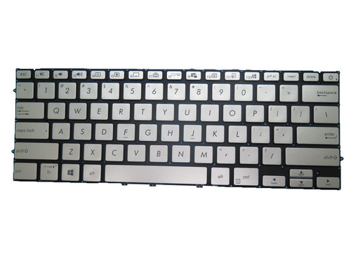 Laptop Keyboard For ASUS VivoBook S14 S431FA S431FL US United States Silver With Backlit