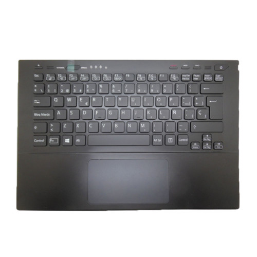 Laptop Palmrest For SONY VAIO SVS13 SVS131 Series 025-2023-2171-B black with Spanish SP backlit keyboard with touchpad upper case new
