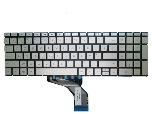 Laptop Keyboard For HP 15-DA000 Without Frame Silver No Backlit Film Belgium BE PKNR125BS