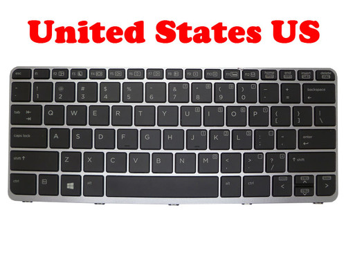 Laptop Keyboard For HP ELITEBOOK 1020 G1 1020 G2 with backlight With Silver Frame United States US V148726AS1 US