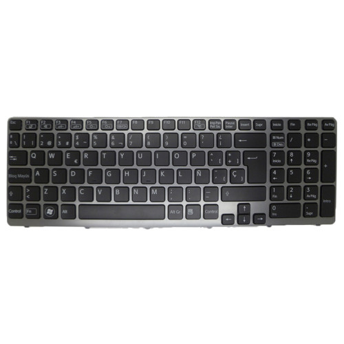 Laptop Keyboard For SONY For VAIO SVE15 Series V133846DK3SP 149091911ES Spanish SP Black With Gray Frame New