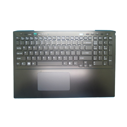 Laptop Palmrest For SONY SVS15 9Z.N6CBF.601 With Backlit English US Keyboard Black With Touchpad With Fingerprint Hole New