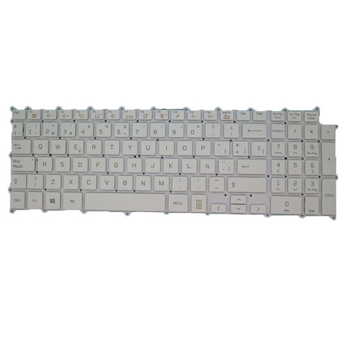Laptop Keyboard For LG 17Z90N 17Z90N-VA50K VA76K VA7WK 17Z90N-R.AAC8U1 AAC8U1-R AAS9U1 17Z90N-N.APW9U1 APS9U1 Spanish SP White NO Frame & With Backlit