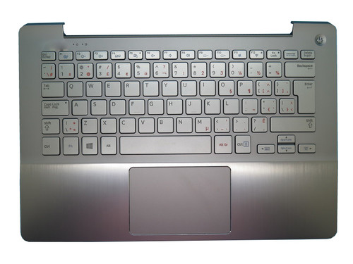Laptop PalmRest&keyboard For Samsung NP740U3E NP730U3E 740U3E 730U3E Canada CA BA75-04469J With Touchpad Backlit Silver Single fan New
