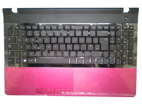 Laptop PalmRest&keyboard For Samsung NP300E5A 300E5A United Kingdom UK BA75-03615A With Touchpad Red New