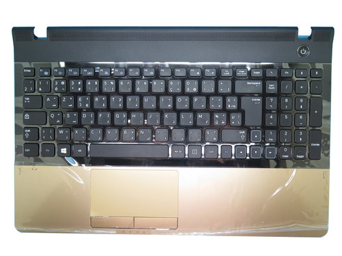 Laptop PalmRest&keyboard For Samsung NP300E5A 300E5A French Arabic ARFR BA75-03646N With Touchpad Gold New