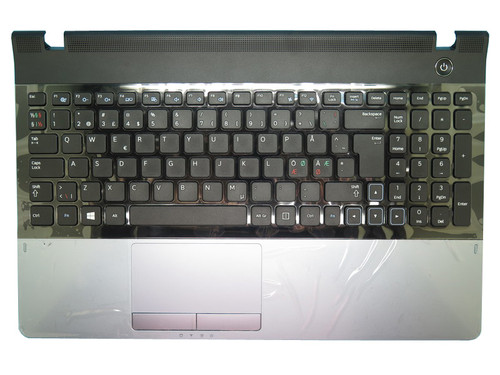 Laptop PalmRest&keyboard For Samsung NP300E5A 300E5A Nordic NE BA75-03845H With Touchpad Blue New