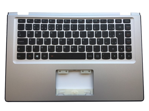 Laptop PalmRest&keyboard For Lenovo Yoga 2 13 Yoga 2 13 United Kingdom UK 90205142 Upper Case Without Touchpad Silver New 