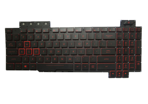 Laptop Keyboard For ASUS TUF765 TUF765DT TUF765DD TUF765DU United States US With Red Backlit Black