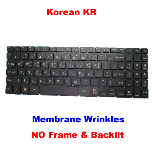 Laptop With Backlit Keyboard For 002L18F33LHA03 Korean KR NO Frame Membrane Wrinkles