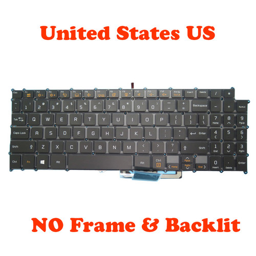 Laptop Keyboard For LG 15Z970-GA50K 15Z970-GA55C 15Z970-GA55J 15Z970-GA77J 15Z970-GA7HK 15Z970-EA50K United States US With Backlit Black Without Frame