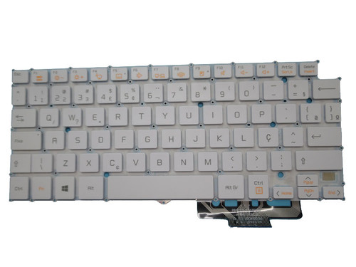 Laptop Keyboard For LG 13Z950 13Z950-A 13Z950-G 13Z950-L 13Z950-M 13ZD940 13ZD940-G 13ZD940-L 13ZD950 13ZD950-G 13ZD950-L LG13Z95 Brazil BR White NO Frame