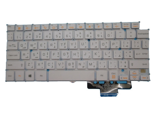 Laptop Keyboard For LG 13Z950 13Z950-A 13Z950-G 13Z950-L 13Z950-M 13ZD940 13ZD940-G 13ZD940-L 13ZD950 13ZD950-G 13ZD950-L LG13Z95 Arabia AR White NO Frame