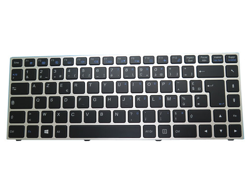 Laptop Keyboard For CLEVO N130BU N131BU N130WU N131WU N130ZU N131ZU N140WU N141ZU N141WU French FR Silver Frame And Backlit 