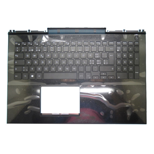 Laptop Palmrest For DELL Inspiron 15 7566 7567 0MDC8K MDC8K 0RCT3D RCT3D With Backlit Swiss SW Keyboard Black Upper Case New