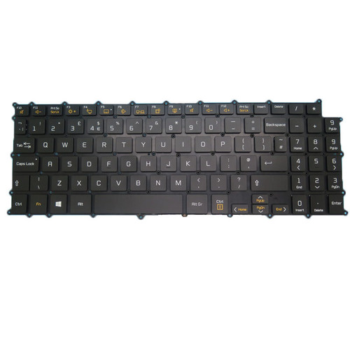 Laptop Keyboard For LG 17Z990-G 17Z990-G.AA3AK AA30K 17Z990-GA30K 17Z990-V 17Z990-V.A70K 17Z990-V.AA75C AA7CA3 V.AA77A1 United Kingdom UK Black NO Frame & With Backlit