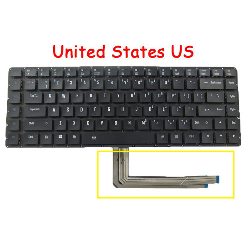 Laptop No Backlit Paper Keyboard For Gigabyte 27703-US641-G30S SKB1506-US SKB1507-US English US Without Frame