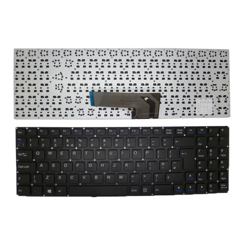 Laptop Keyboard For CLEVO MP-12C96GB-930W 6037B0103601 United Kingdom UK GB Black NO Frame
