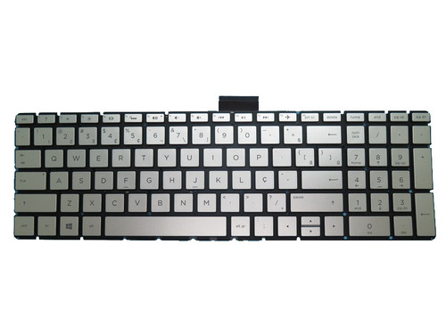 Laptop Keyboard For HP 17-BS000 silver with backlight Without Frame Brazilian BR