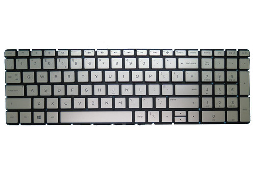 Laptop Keyboard For HP 17-BS000 silver with backlight Without Frame United Kingdom UK