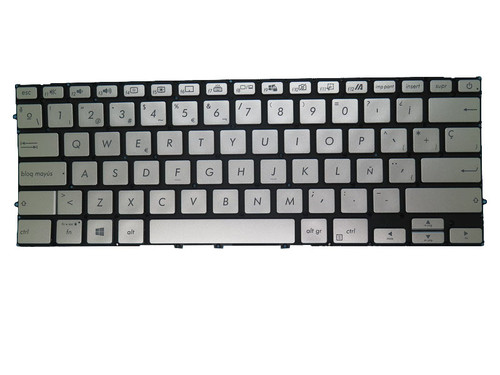 Laptop Keyboard For ASUS S4500F S4500FA S4500FAC S4500FL S4500FLC Silver With Backlit Without Frame Spanish SP