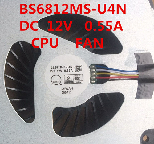 Laptop X170SM CPU FAN For CLEVO X17SN X170 X170SM-G X7200 X170KM-G BS6812MS-U4N DC 12V 0.55A New BS6812MS U4N