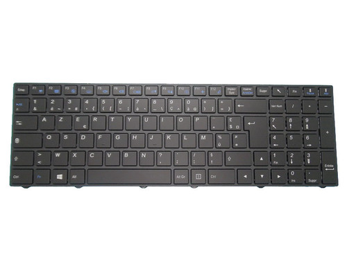 Laptop With Backlit Keyboard For CLEVO N855EJ1 N855EK1 N855HC N855HJ N855HK1 N855HL N857EJ1 N857EK1 N857EP6 N857HC N857HJ N857HJ1 N857HK N857HK1 N857HL N857HP N857HP6 French FR With Black Frame