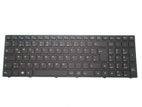 Laptop Backlit Keyboard For CLEVO N250 N250BU N250GU N250JU N250LU N250PU N250WU N251BU N251JU N251LU N251PU N251WU N252BU N252GU N252PU N252WU German GR Black Frame New