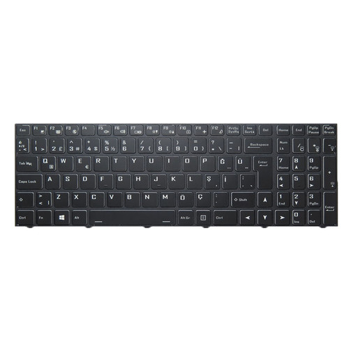 Laptop Keyboard For BTO U•BOOK 17U1033 NJ70CU Turkey TR Black Frame (Big Enter)