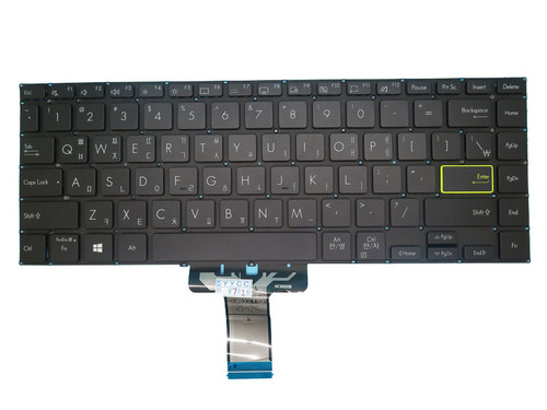 Laptop Keyboard For ASUS M433IA 0KNB0-212AKR00 NSK-W3SBQ ASM19G53KOJH182 Without Frame Black Korean KR NO Backlit Film