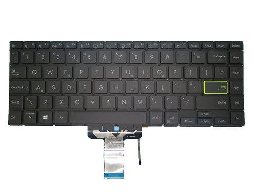 Laptop Keyboard For ASUS VivoBook 14 X421DA X421EA X421FA X421IA Without Frame Black United Kingdom UK With Backlit