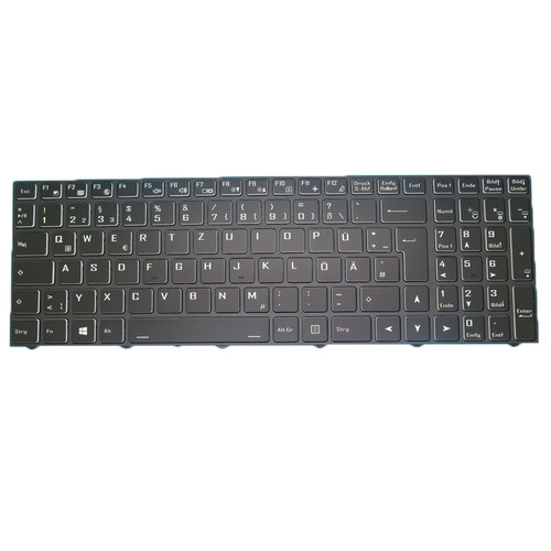 Laptop No Backlit Paper Keyboard For CLEVO NJ50AU NJ50CU NJ50GU NJ50LU NJ50MU NJ50PU NJ50ZU NJ51AU NJ51CU NJ51GU NJ51LU NJ51MU NJ51PU NJ51ZU NJ55AU NJ55PU NJ56AU NJ56PU NJ70AU NJ75AU NJ70CU NJ70LU NJ70MU NJ70PU NJ70ZU German GR Black Frame New