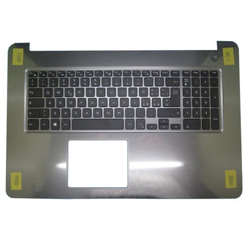 Laptop Palmrest For DELL Inspiron 17 5765 5767 04CFRC 4CFRC 0565F8 565F8 Gray with Italian IT no-backlit keyboard upper case new