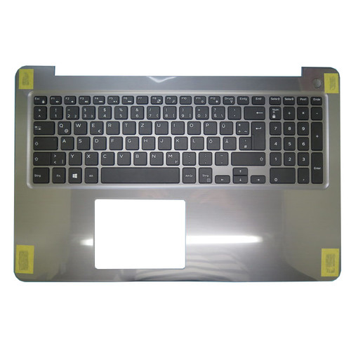 Laptop Palmrest For DELL Inspiron 15 5565 5567 0PT1NY PT1NY 0HDRKT HDRKT Without Backlit German GR Keyboard Gray Upper Case New
