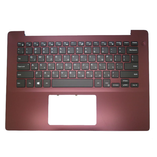 Laptop Palmrest For DELL Inspiron 5480 5485 5488 0HPJ5Y HPJ5Y 04TGN7 4TGN7 Without Backlit Hebrew HB Keyboard Red Upper Case New