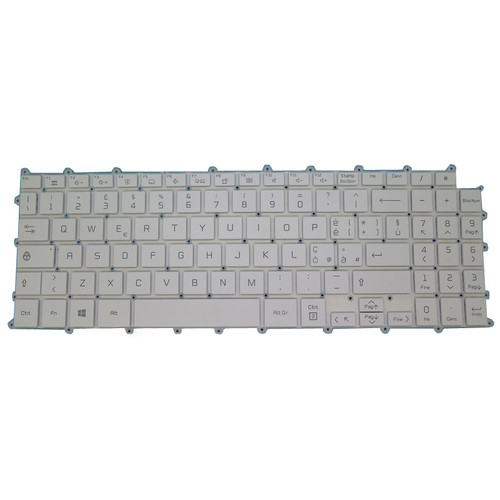 Laptop Backlit Keyboard For LG 15Z90P-G.AP55G 15Z90P-G.AA54Y AA56Y 15Z90P-G.AR54C2 15Z90P-GR36K 15Z90P-HR56K 15Z90P-GA70K 15Z90P-N.APS3U1 15Z90P-N.APS7U1 15Z90P-K.ARB6U1 AAB6U1 AAB8U1 15Z90P-K.AAW5U1 Italy IT White NO Frame With Backlit