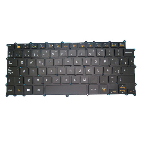 Laptop Backlit Keyboard For LG 14Z990 14Z990C 14Z990-G 14Z990-H 14Z990-L 14Z990-V LG14Z99 14ZD990 14ZD990-L 14ZD990-G 14ZB990 14ZB990-G Spanish SP Black NO Frame