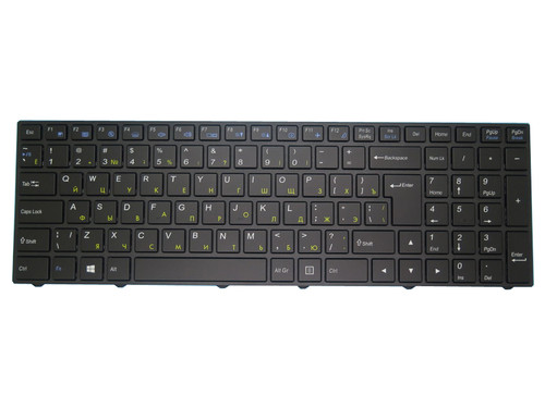 Laptop Keyboard For Schenker Slim 15 L17 Russia RU With Black Frame New