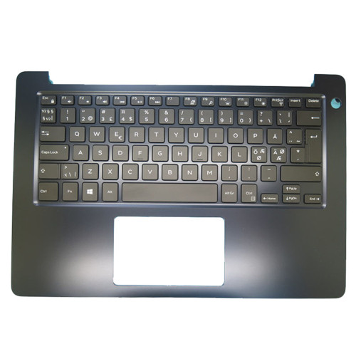 Laptop Palmrest For DELL Vostro 13 5370 V5370 0XDHWP XDHWP 000M4Y 00M4Y With Backlit Nordic NE Keyboard Blue Upper Case New