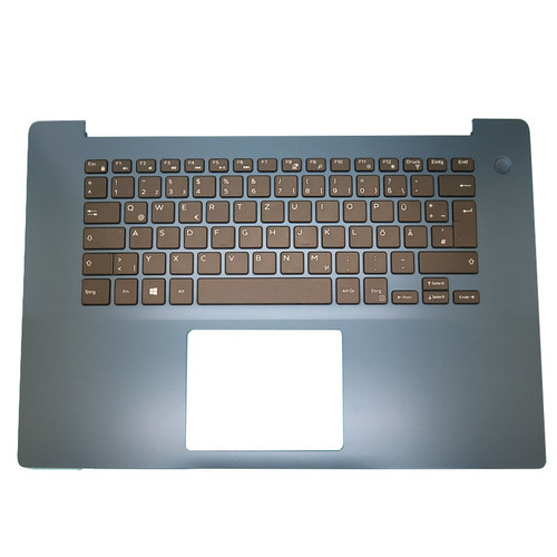 Laptop Palmrest For DELL Inspiron 5580 5585 094WYY 94WYY 0DDJGY DDJGY Without Backlit German GR Keyboard Blue Upper Case New