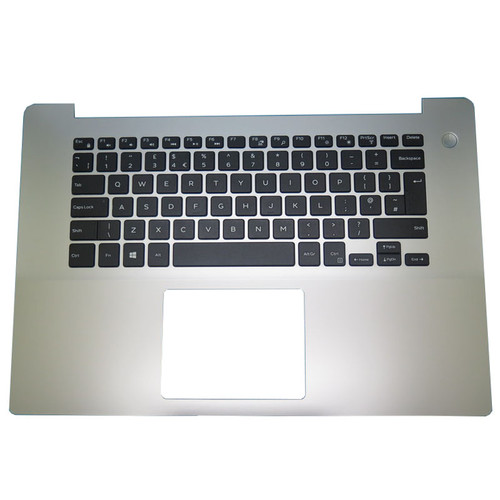 Laptop Palmrest For DELL Inspiron 5580 5585 0XT01X XT01X 0TRX7T TRX7T Without Backlit United Kingdom UK Keyboard Silver Upper Case New