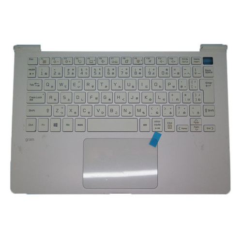Used Laptop White PalmRest& With Backlit White JP Keyboard For LG 13Z980 13Z980-B 13Z980-G 13Z980-M 13Z980-T 13ZD980 13ZD980-G 13ZD980-M 13ZD980-T LG13Z98 MBN6528330X Upper Case With Touchpad Japanese JP
