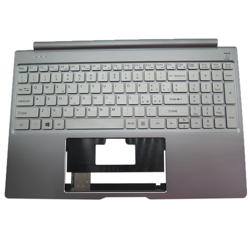Used Laptop PalmRest&Keyboard For Teclast KY347-1 US K762 VER:A1 K3259 Italy IT Without Frame Silver 95% New